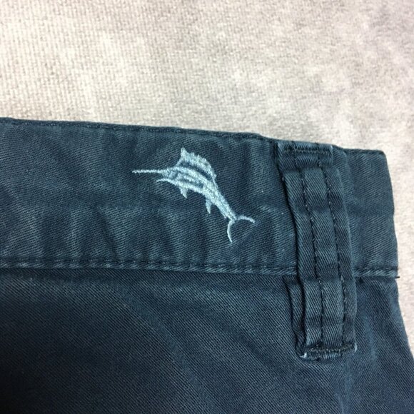 Tommy Bahama Mens Shorts size 32 Blue Flat Front Cotton Tencel Stretch Casual - Picture 4 of 13